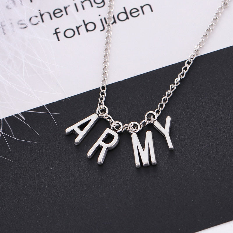 BTS Personal Necklace Park Jimin ARMY Alphabet Necklace