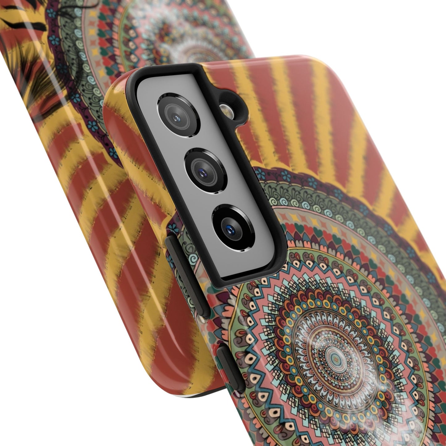 Mandala Sunburst Tough Phone Case — Boho Protective Phone Cover