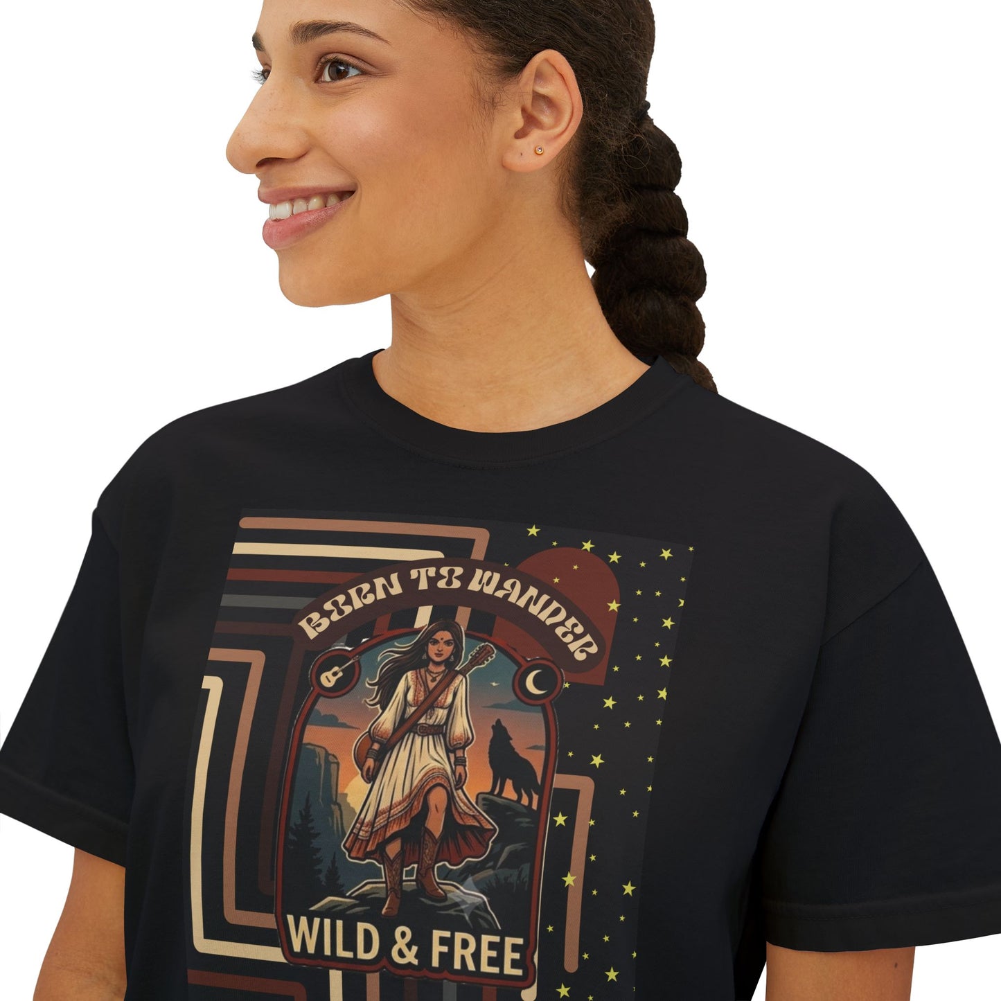 Wild & Free Women's Boxy Tee — "Tear Them Apart" Retro Graphic