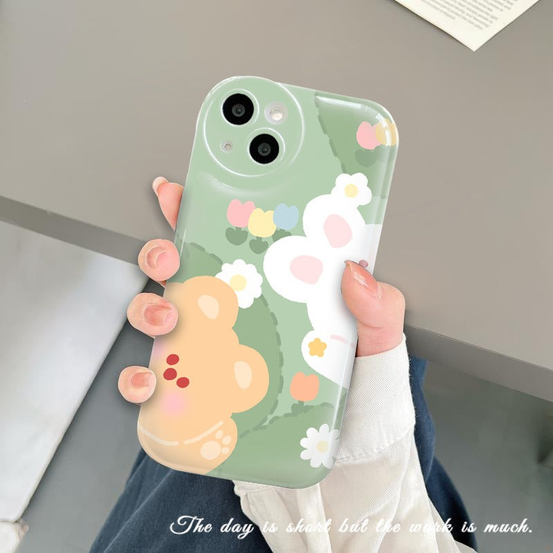 Étui de téléphone Ins pour iPhone 13 Apple 14pro 12 mignon 11 Air Cushion XS Plus