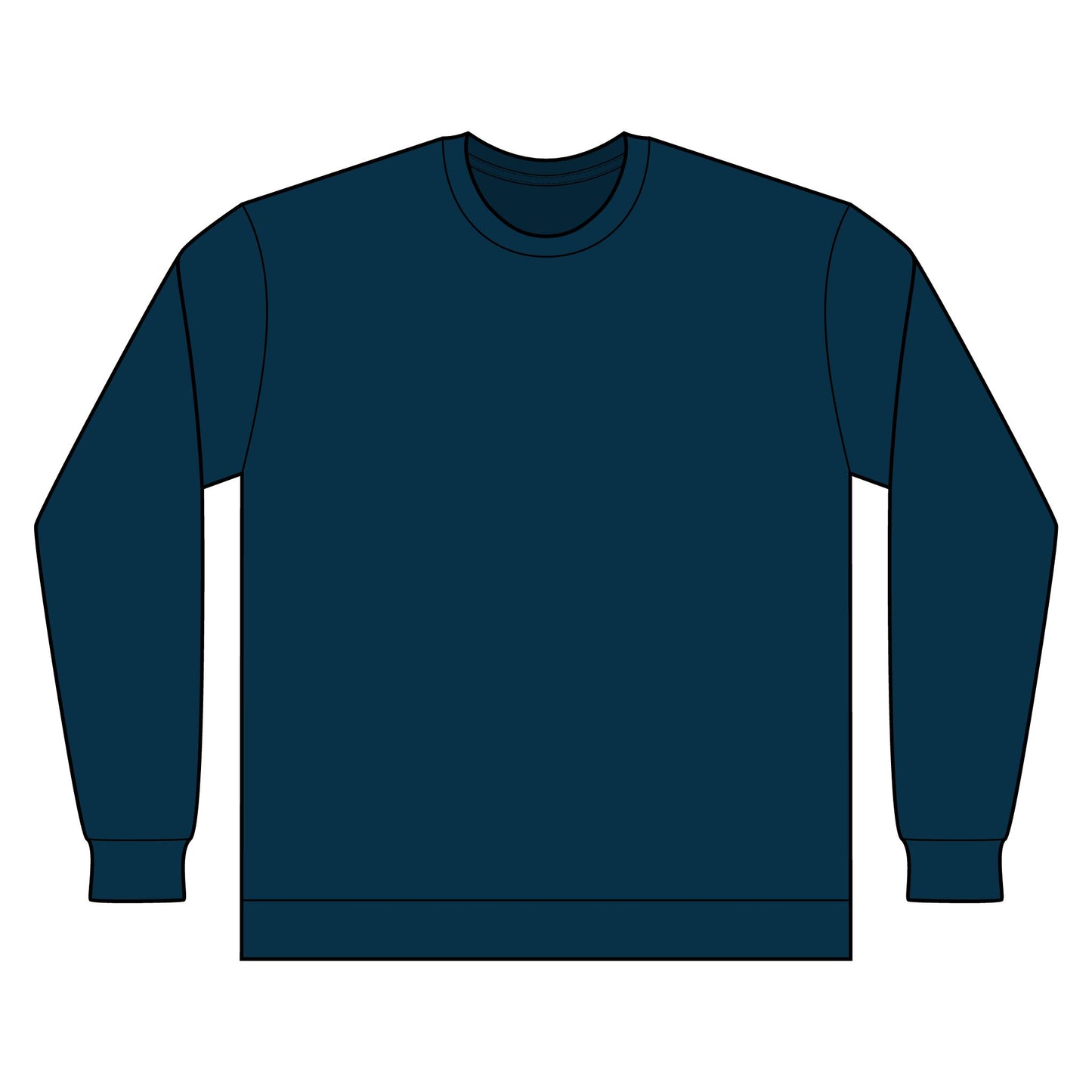 Artistic Fashion Sketch Long Sleeve Tee — Watercolor Figure Illustration