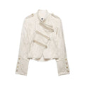 Retro style street jacquard short jacket