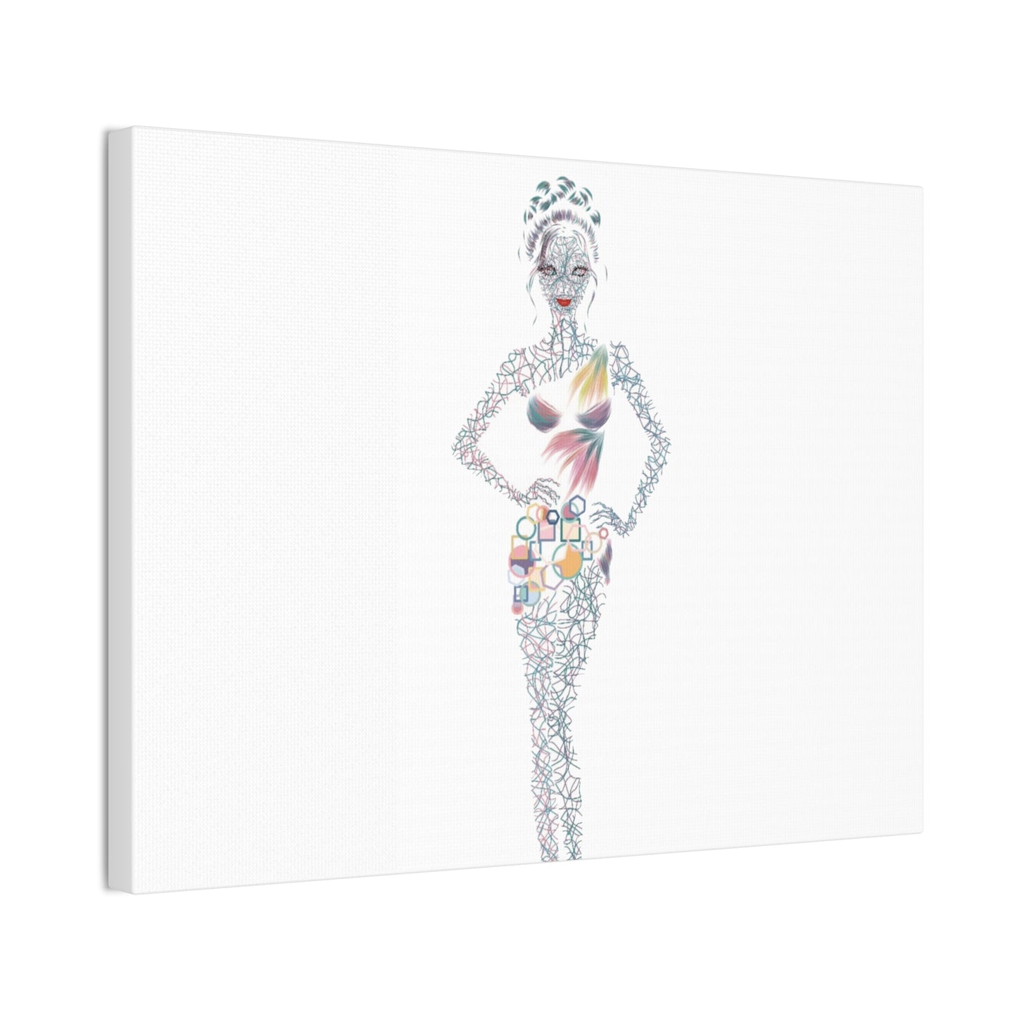 Fashion Illustration Canvas Print — Modern Female Silhouette Artwork