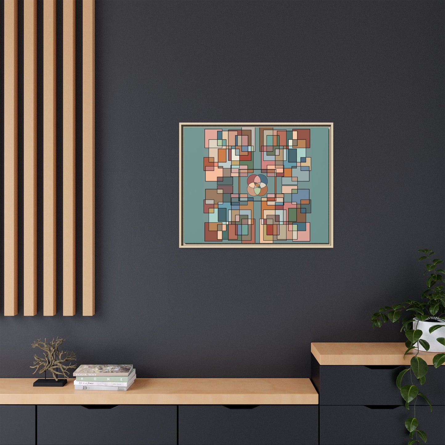 Matte Canvas, Framed (Multi-color)