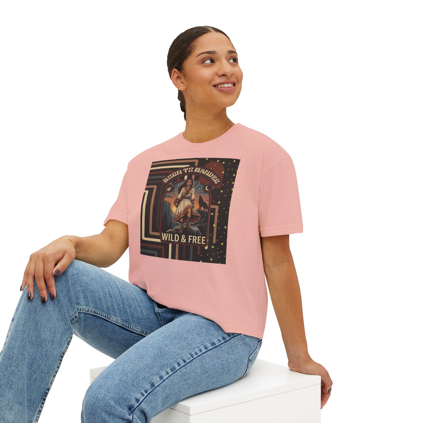 Wild & Free Women's Boxy Tee — "Tear Them Apart" Retro Graphic