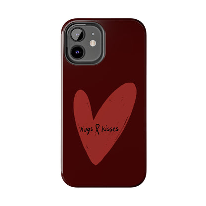 Hugs & Kisses Heart Tough Phone Case