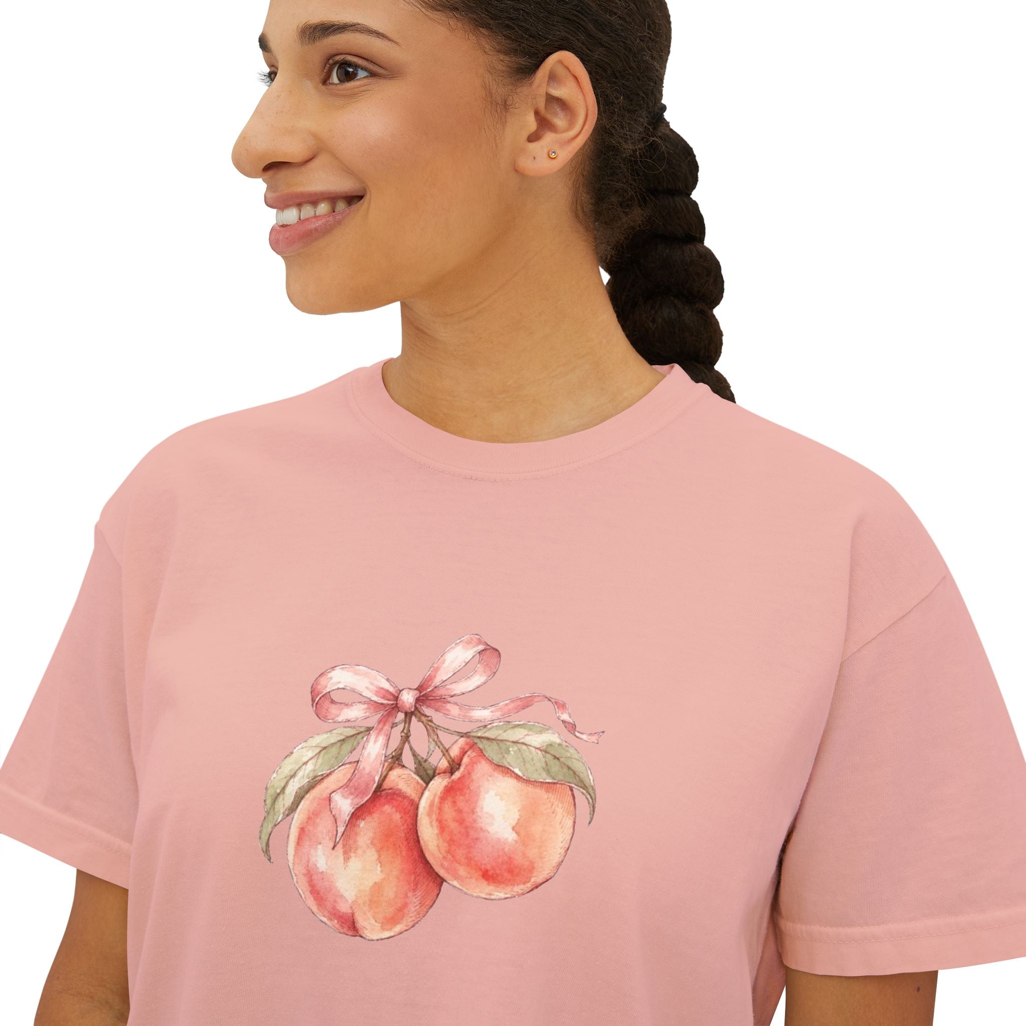 Halloween Pumpkin Ghost Floral Boxy Tee