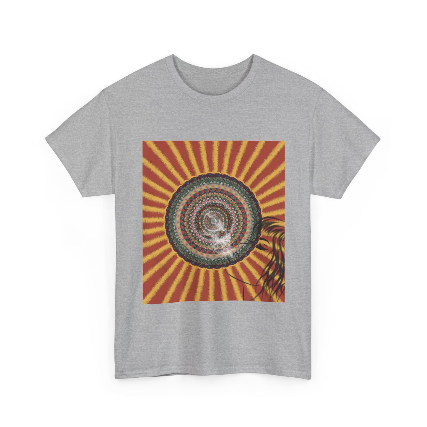 Psychedelic Spiral Sunburst T-Shirt | Retro Palm Silhouette
