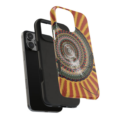 Mandala Sunburst Tough Phone Case — Boho Protective Phone Cover