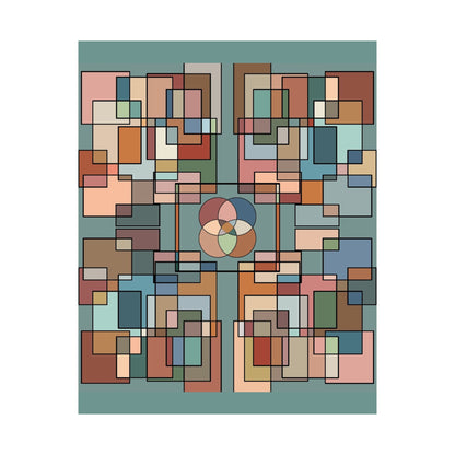Abstract Geometric Poster — Retro Mid-Century Wall Art