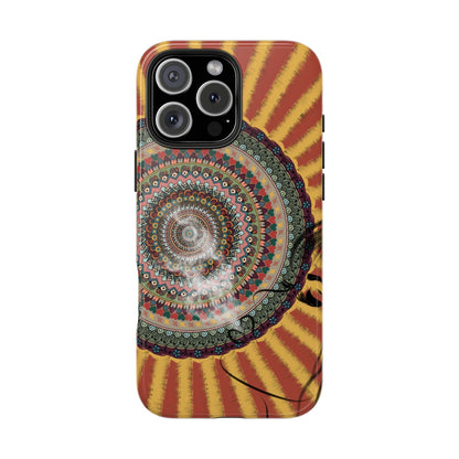 Mandala Sunburst Tough Phone Case — Boho Protective Phone Cover