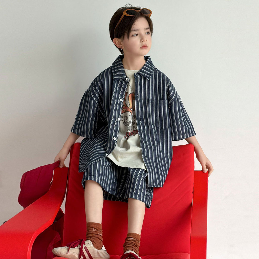 Boys' pure cotton short sleeved set