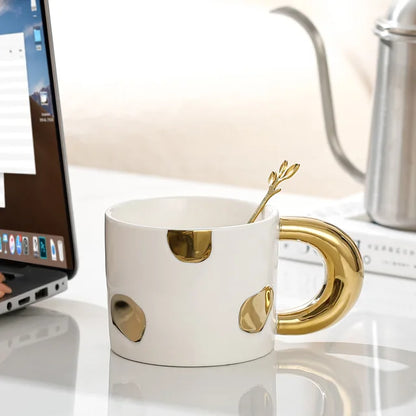 Tasse en céramique électrolytique créative, grande tasse à café de bureau avec anse, tasse de petit-déjeuner pour la maison, tasse à jus, tasses à lait, tasse à eau pour couple