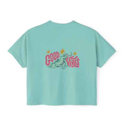 Halloween Pumpkin Ghost Floral Boxy Tee