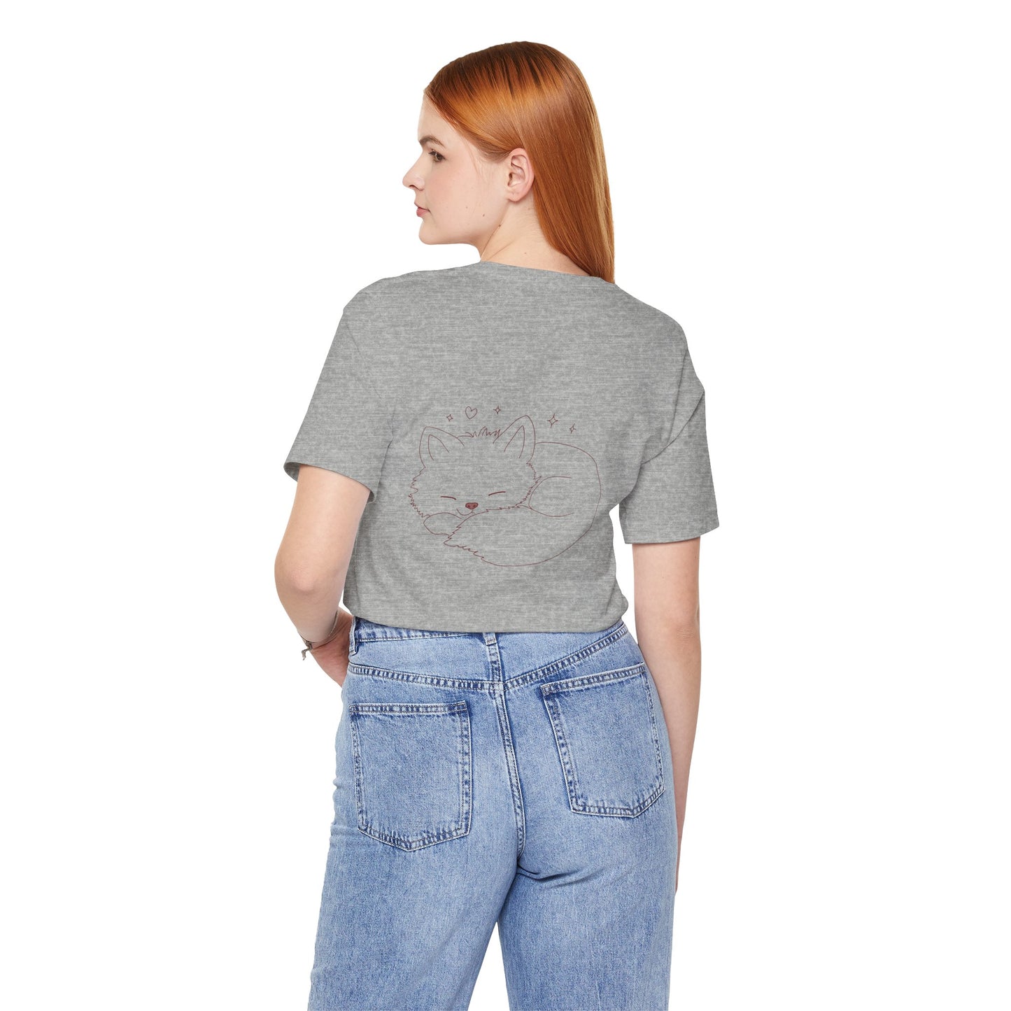Sleeping Cat T-Shirt — Cute Minimalist Cat Graphic Tee