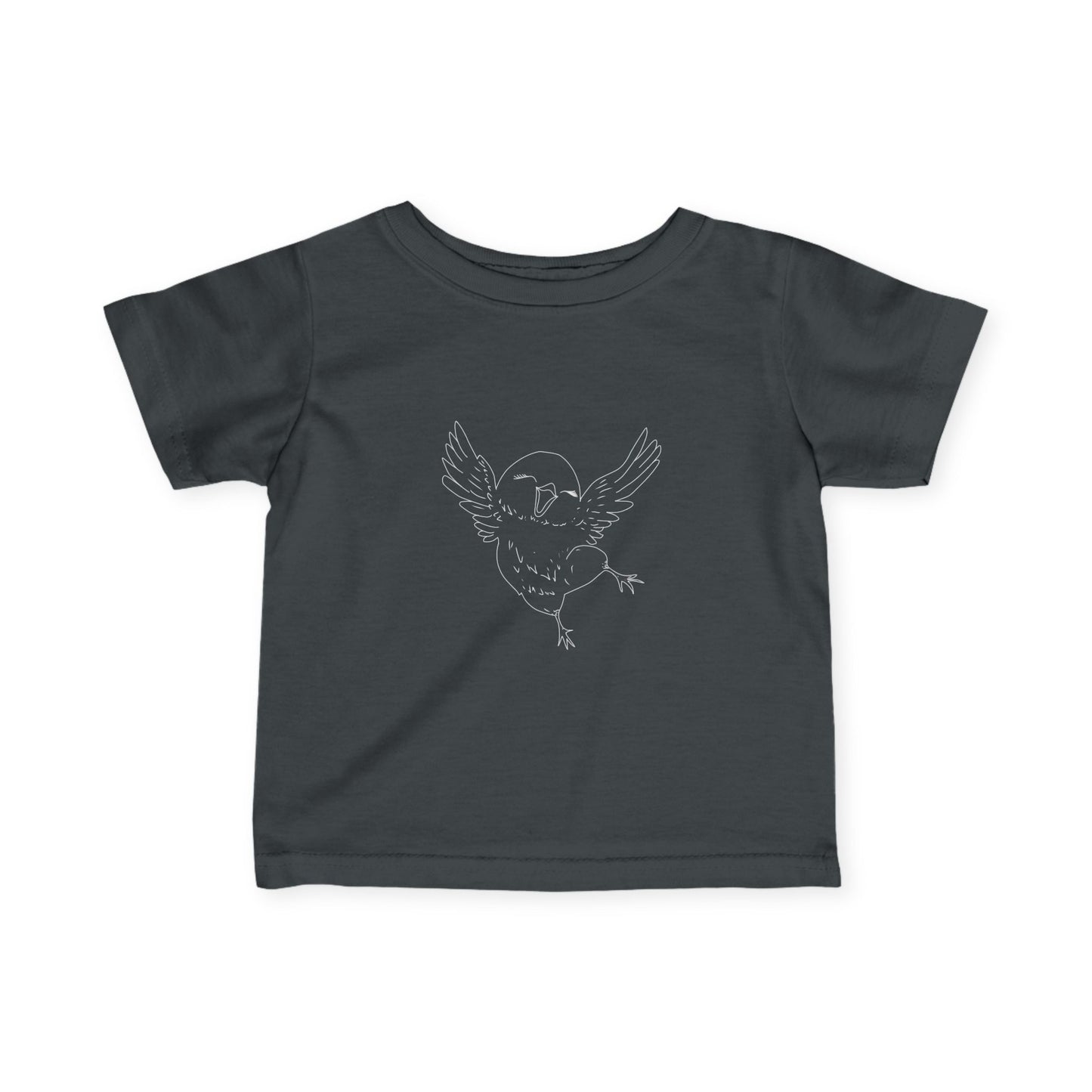 Infant Tee with Minimal Line Art — Baby Animal Graphic Shirt