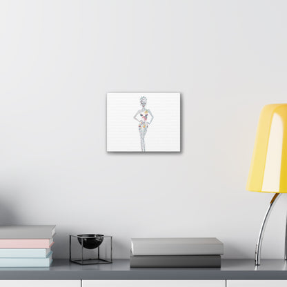 Fashion Illustration Canvas Print — Modern Female Silhouette Artwork