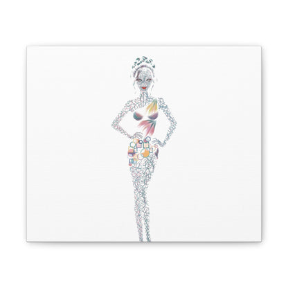 Fashion Illustration Canvas Print — Modern Female Silhouette Artwork