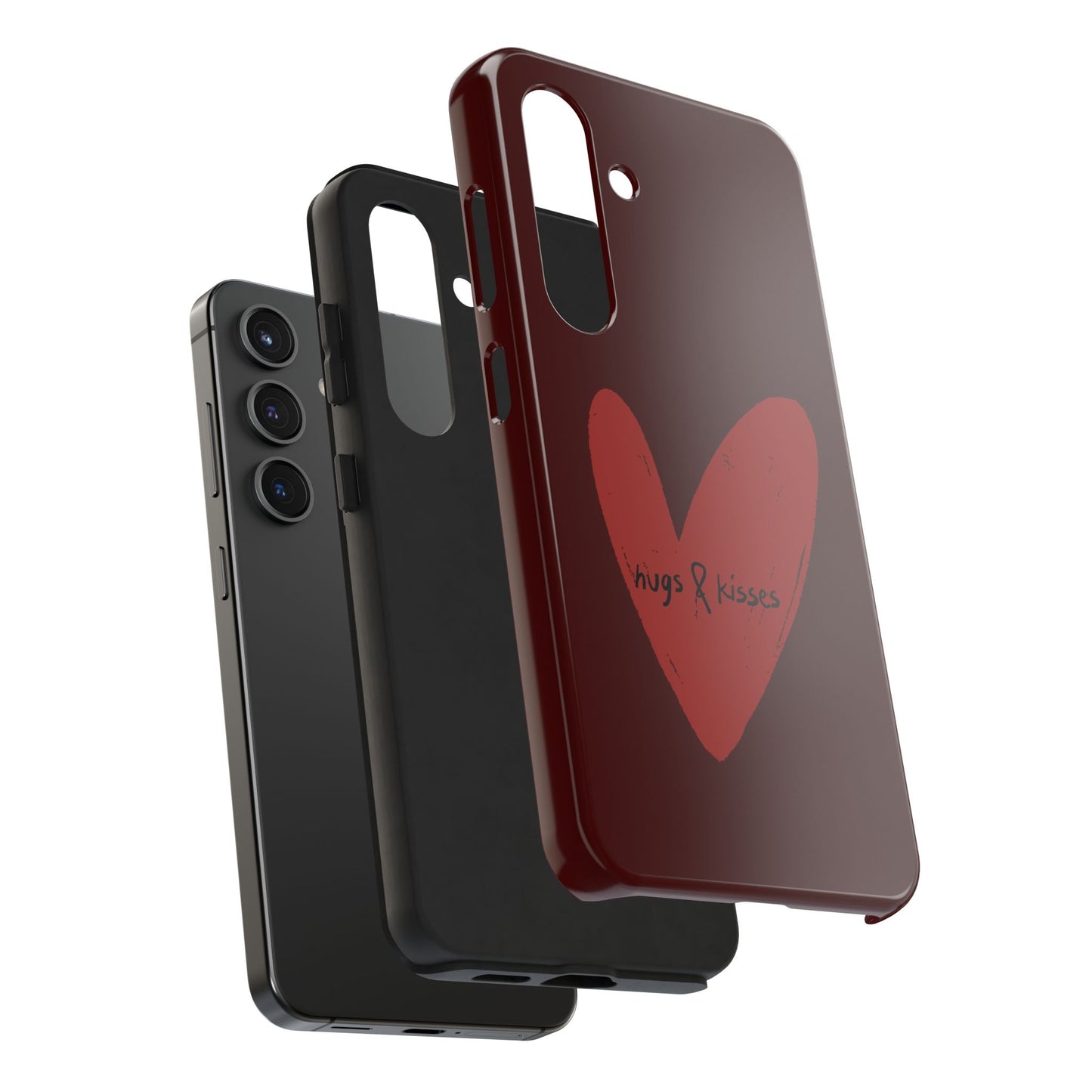 Hugs & Kisses Heart Tough Phone Case