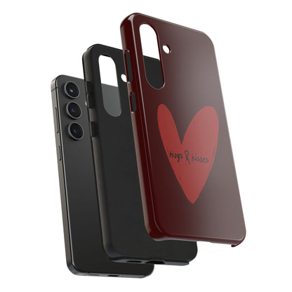Hugs & Kisses Heart Tough Phone Case