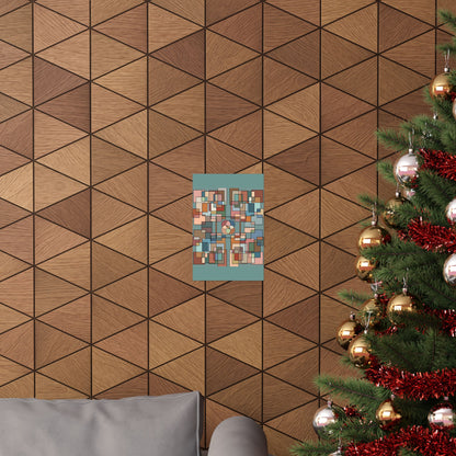 Abstract Geometric Poster — Retro Mid-Century Wall Art