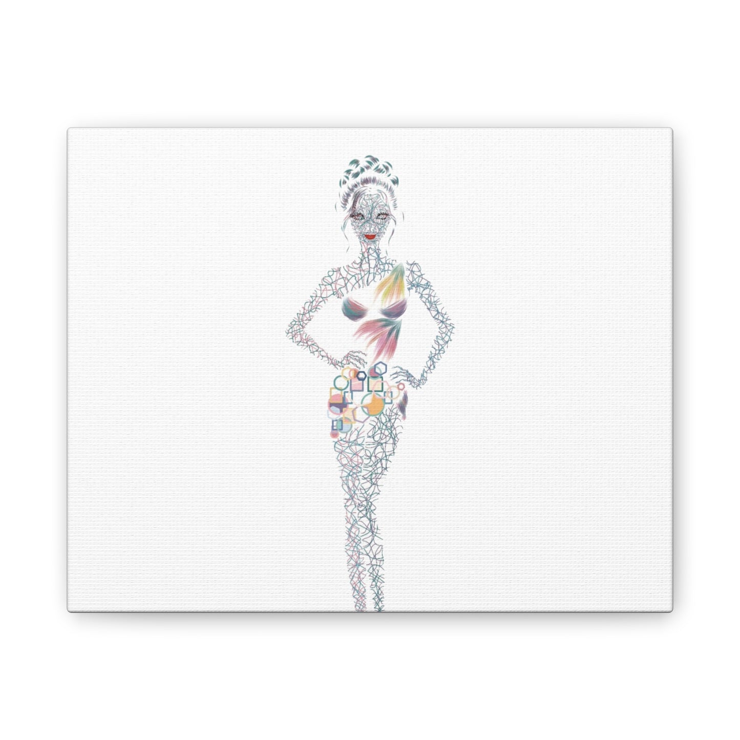 Fashion Illustration Canvas Print — Modern Female Silhouette Artwork