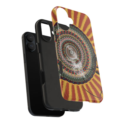 Mandala Sunburst Tough Phone Case — Boho Protective Phone Cover