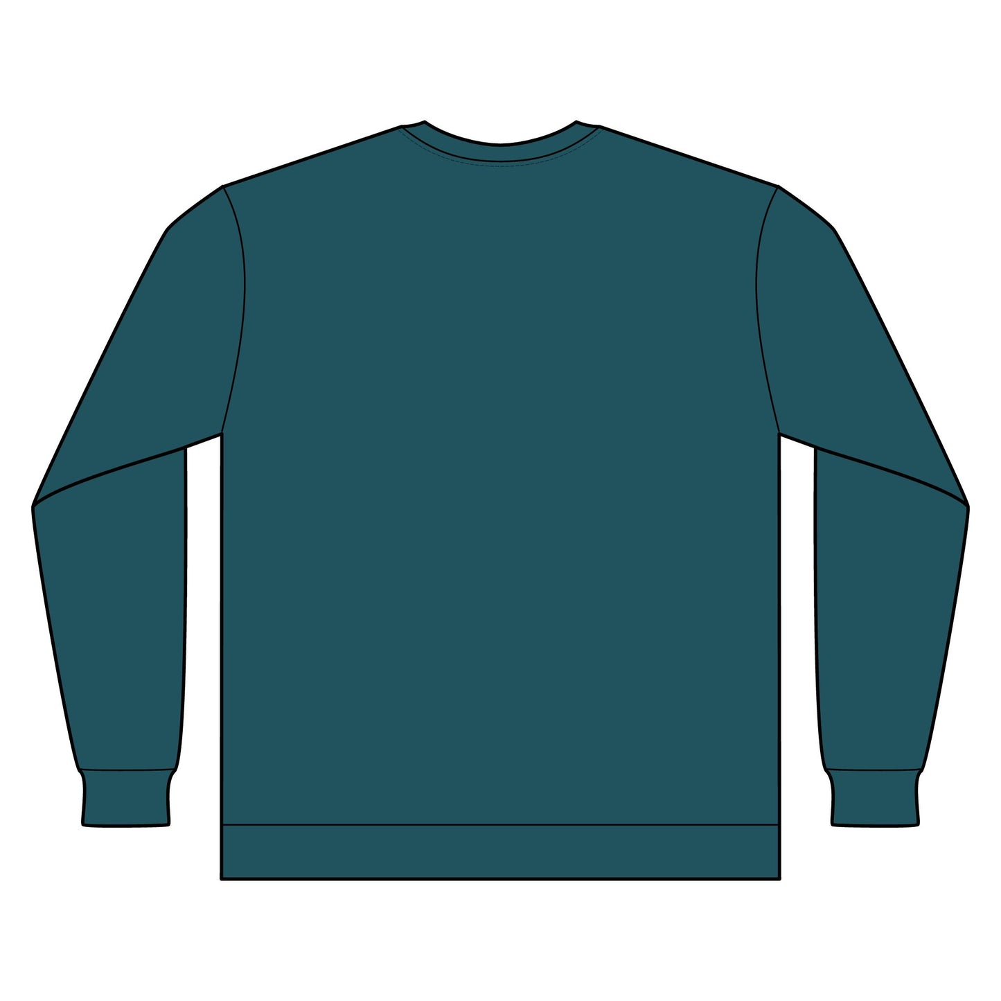 Artistic Fashion Sketch Long Sleeve Tee — Watercolor Figure Illustration