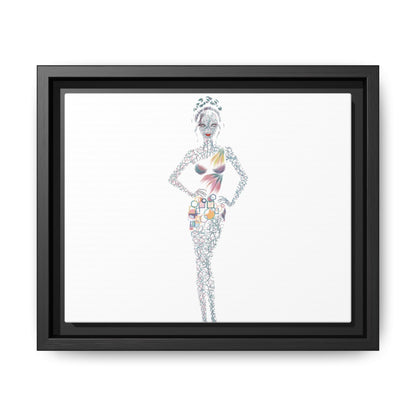Framed Matte Canvas Art — Colorful Fashion Silhouette Print