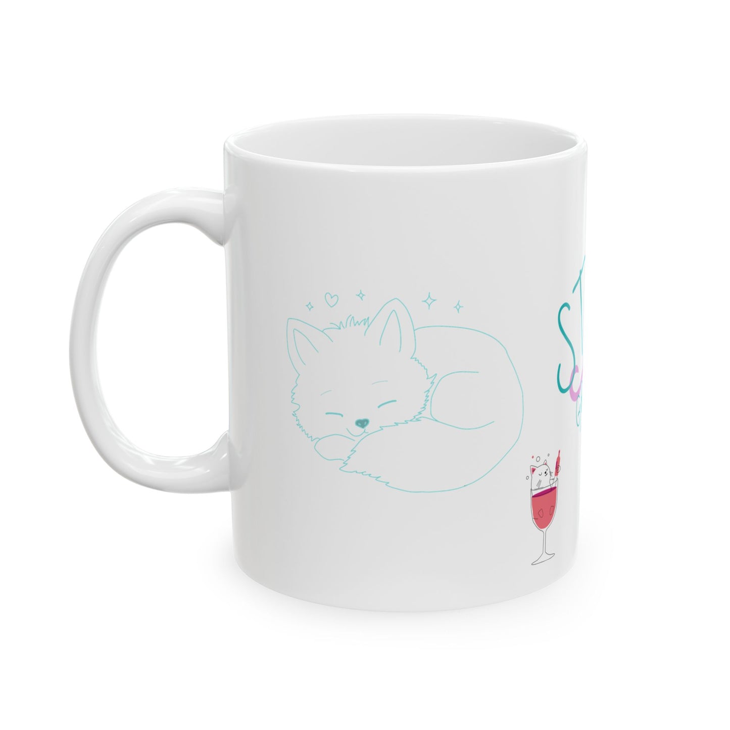 Stay Grounded  Cute Cat Ceramic Mug — Inspirational Coffee Cup with 'Stay Grounded' Design