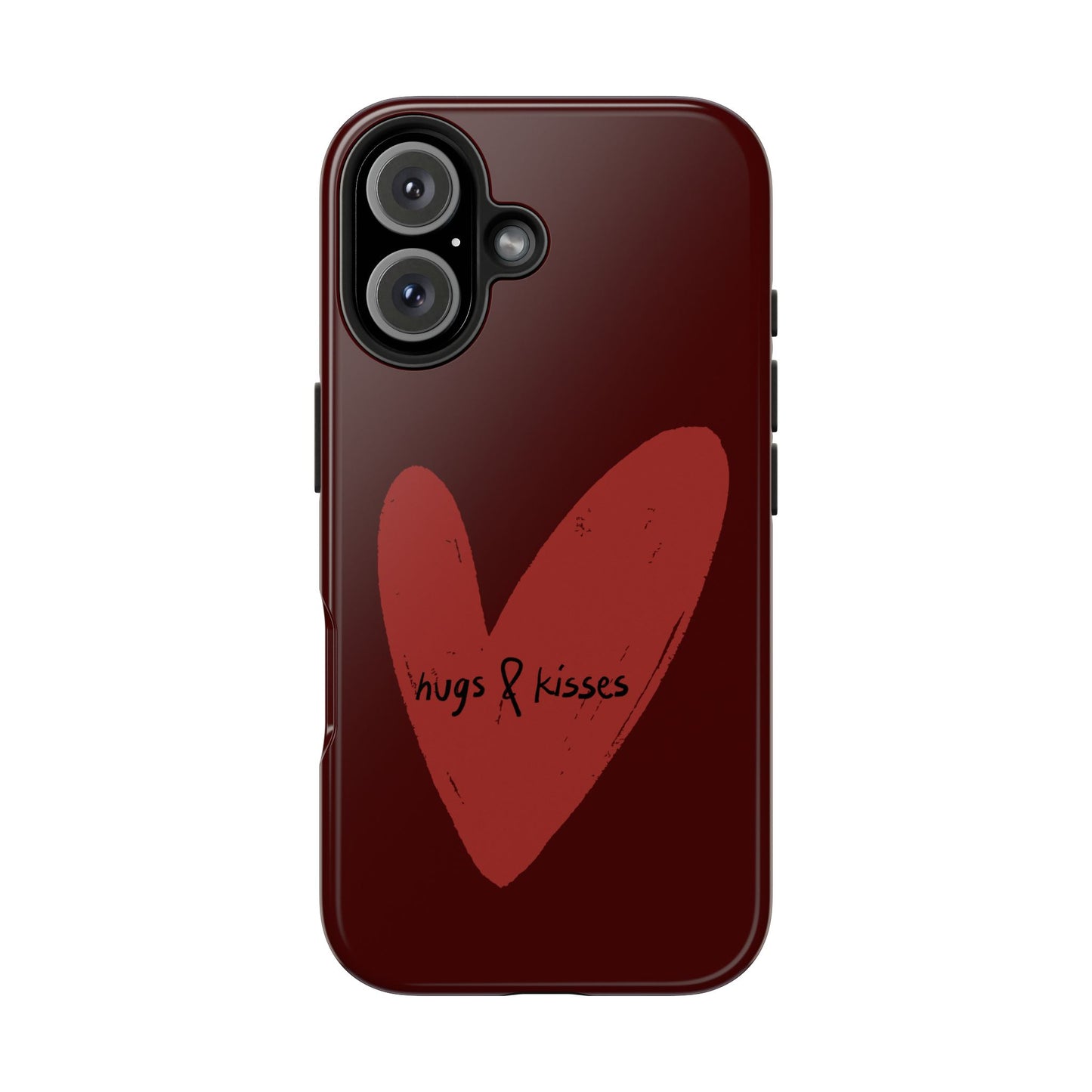 Hugs & Kisses Heart Tough Phone Case