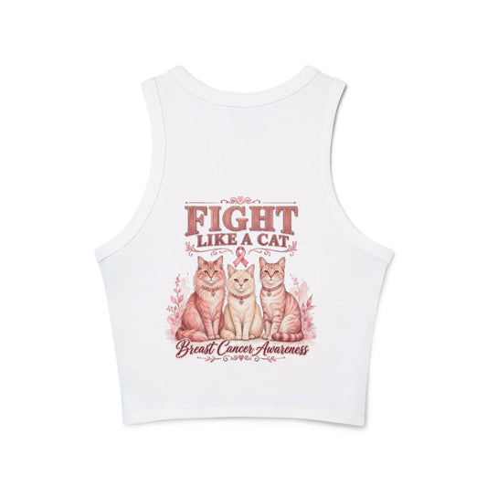 Fight Like a Cat Breast Cancer Awareness Racer Tank