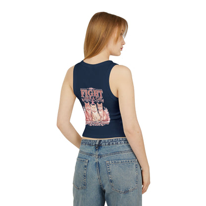Fight Like a Cat Breast Cancer Awareness Racer Tank