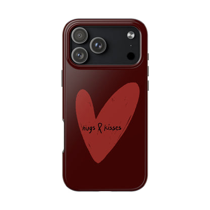 Hugs & Kisses Heart Tough Phone Case