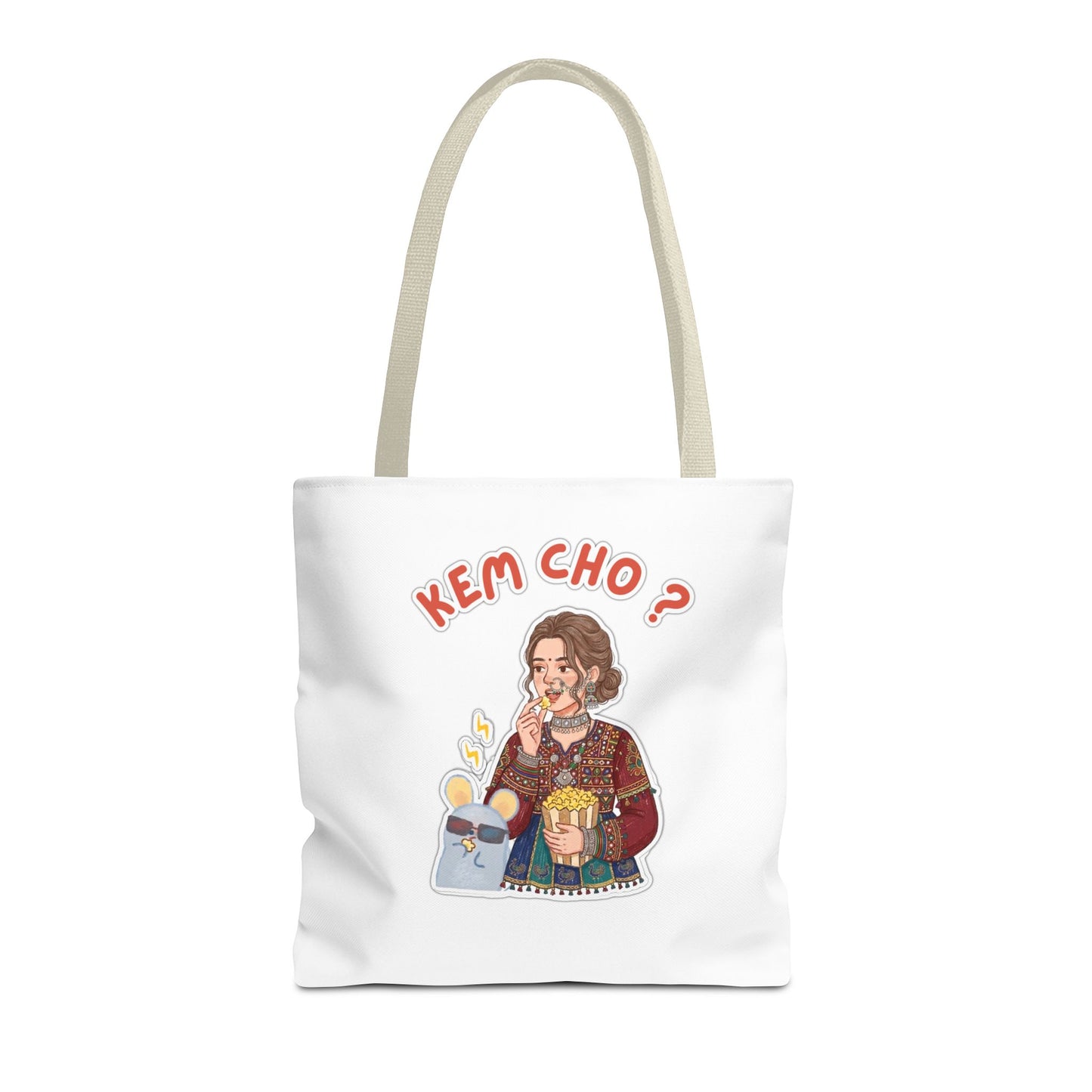 Tote Bag — 'Kem Cho?' Illustrative Gujarati Greeting Tote