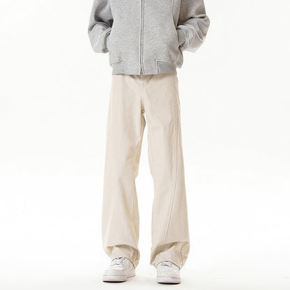 Vintage Asymmetric Flared Denim Pants for Men