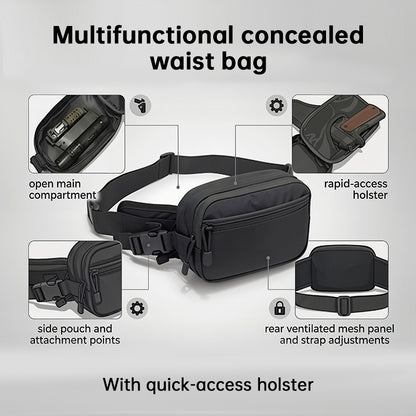 Tactical Gun Holster Waist Pack for Glock & 1911 – EDC Concealed Pistol Belt Pouch for 9mm, Hunting & CS Airsoft Gear