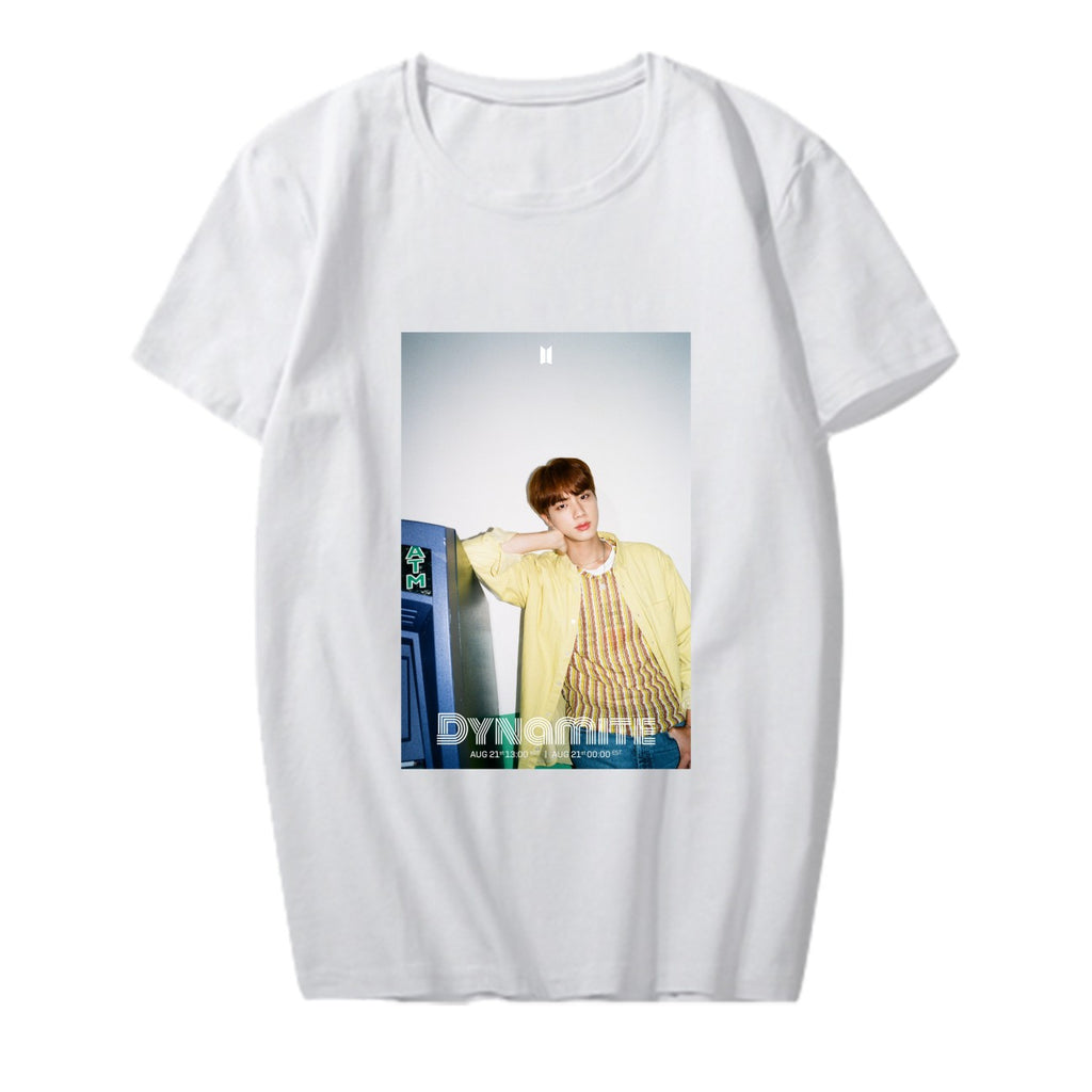 BTS New Album "Dynamite" Remix Teaser Photo Surrounding The Same Short-Sleeved T-Shirt for Women