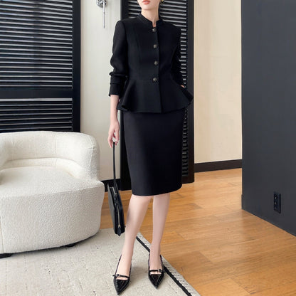 Spring New Black Blazer for Women, Multi-Season Stylish Lightweight Luxury Fitted Slimming Top