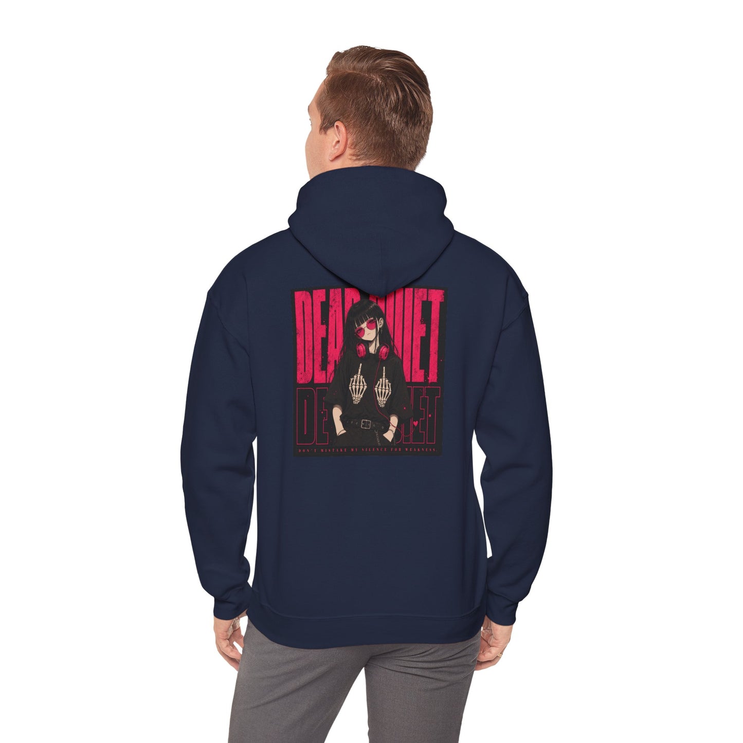 Darkwave Band Hoodie — 'Dead Quiet' Retro Goth Graphic Pullover