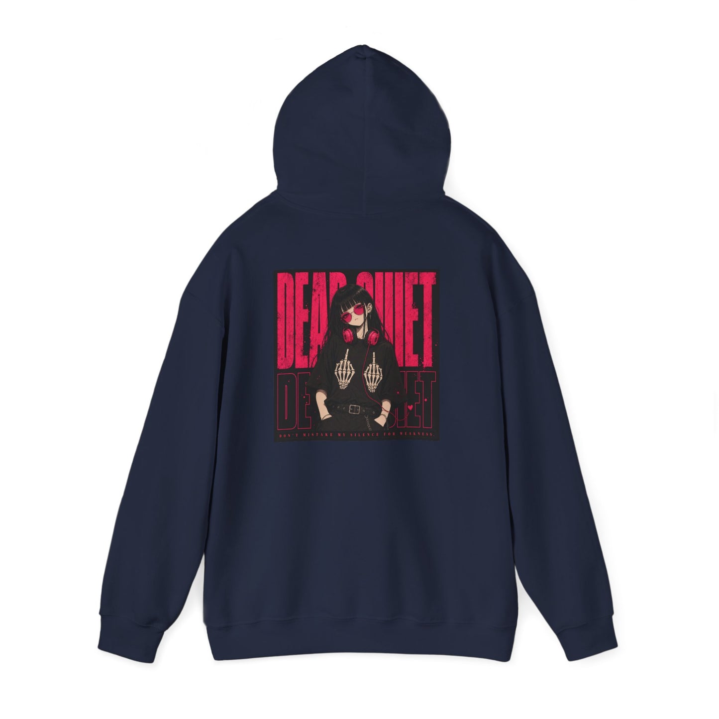 Darkwave Band Hoodie — 'Dead Quiet' Retro Goth Graphic Pullover