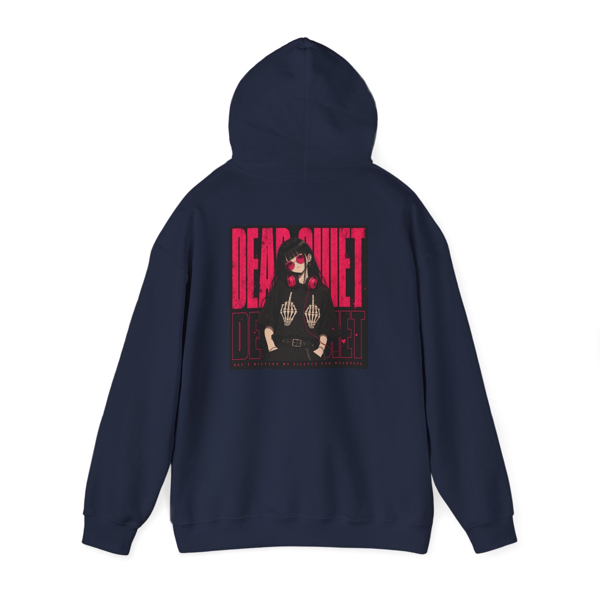Darkwave Band Hoodie — 'Dead Quiet' Retro Goth Graphic Pullover