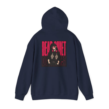 Darkwave Band Hoodie — 'Dead Quiet' Retro Goth Graphic Pullover