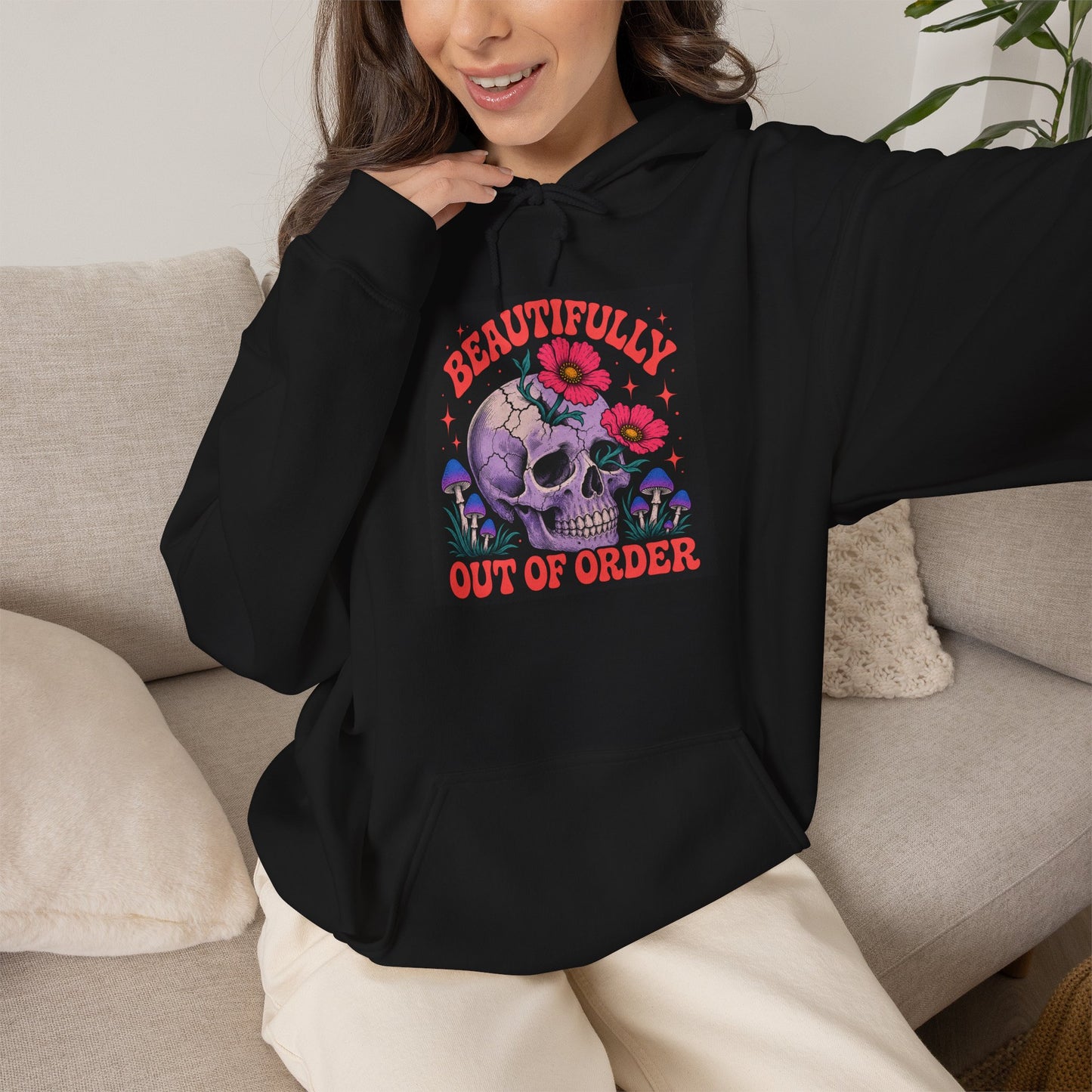 Darkwave Band Hoodie — 'Dead Quiet' Retro Goth Graphic Pullover
