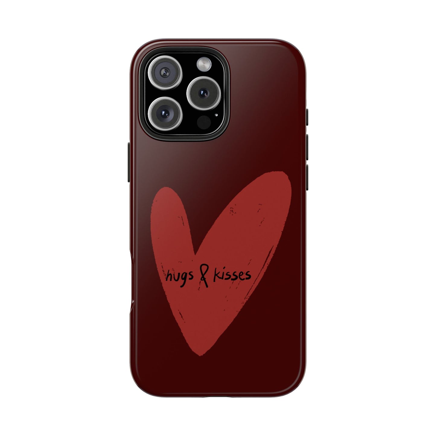 Hugs & Kisses Heart Tough Phone Case