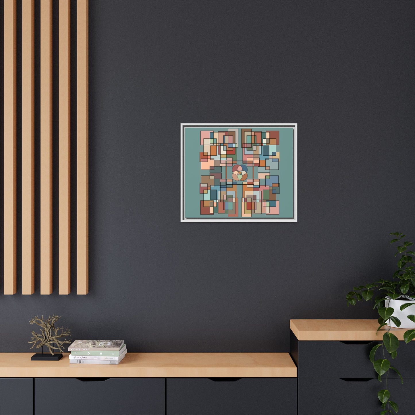 Matte Canvas, Framed (Multi-color)