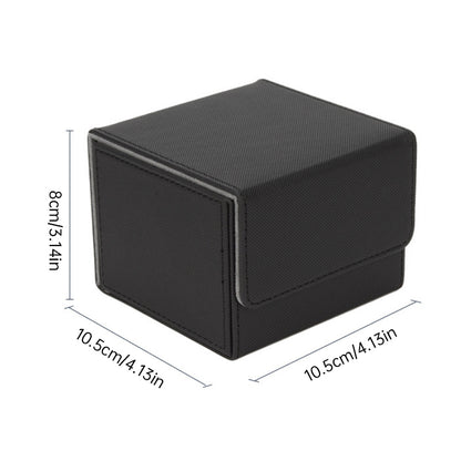 Magnetic Trading Card Storage Box - 100 Card Capacity (Sleeved), Waterproof & Stain Proof Collectors Case