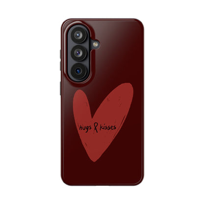 Hugs & Kisses Heart Tough Phone Case