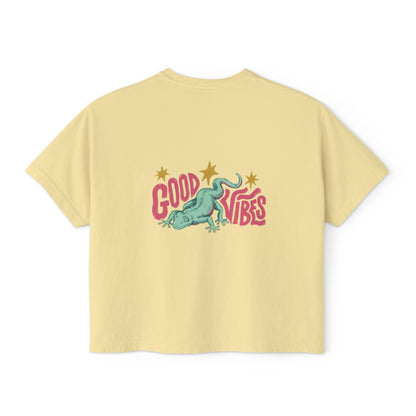 Halloween Pumpkin Ghost Floral Boxy Tee