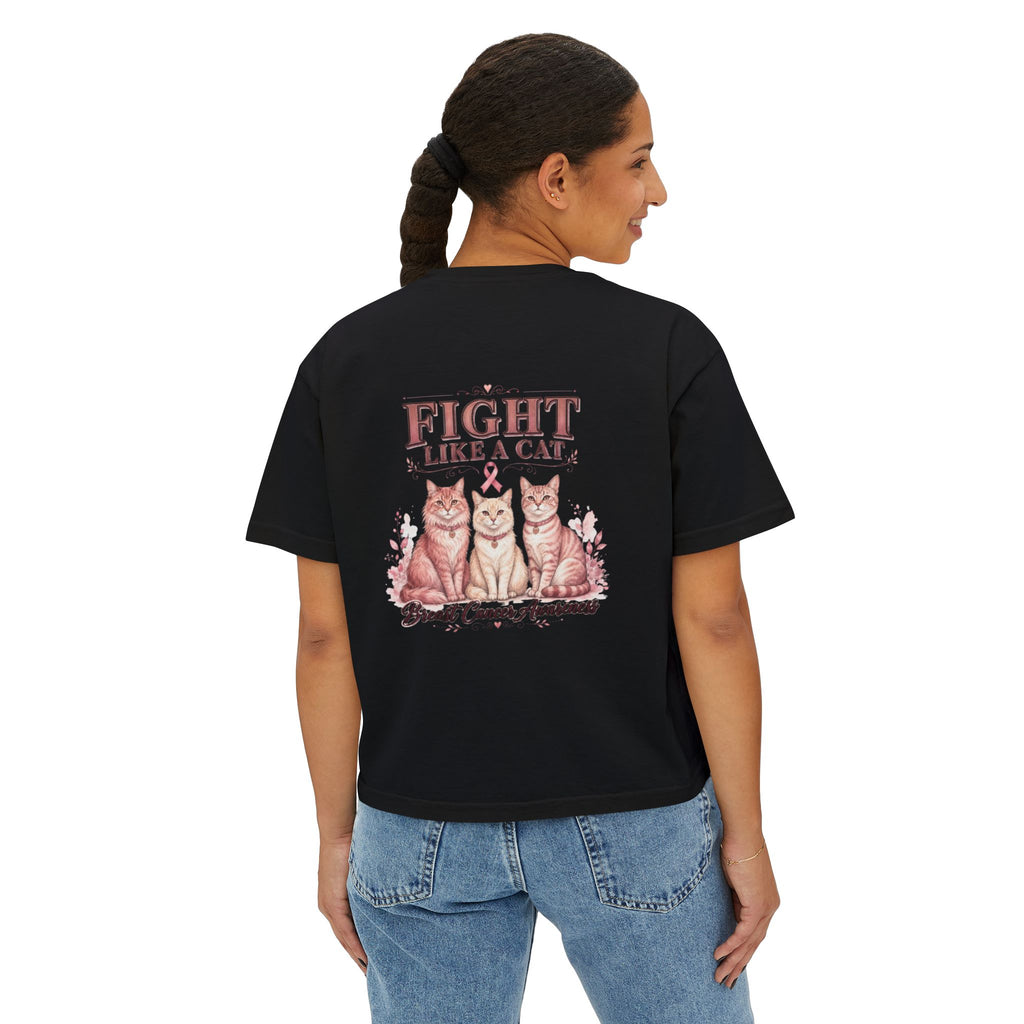 Halloween Pumpkin Ghost Floral Boxy Tee